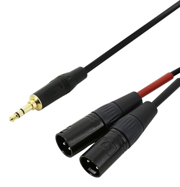 Dual XLR(m) to 3.5mm TRS - 2m - Image 2