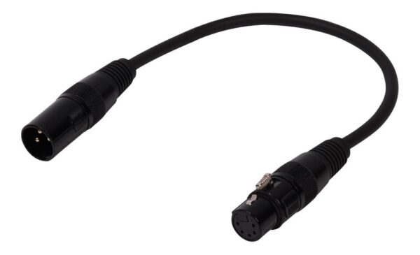 DMX Cable 3pin(M) to 5pin(F) - 20cm